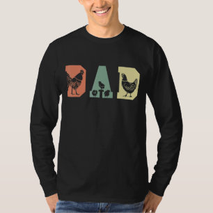 Mens Chicken Dad Chicken Farming Poultry Egg Fathe T-Shirt