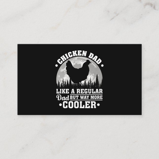 Mens Chicken Dad Like A Regular Dad Funny Chicken  Business Card (Front)