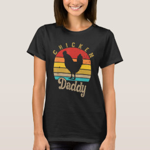 Mens Chicken Daddy Farmer Little Chickens Love Dad T-Shirt