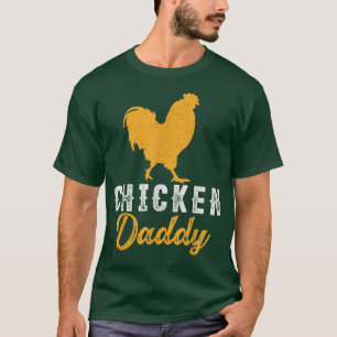 Mens Chicken Farmer Dad Retro Best Chicken Daddy F T-Shirt