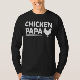 Mens Chicken Farmer Retro Best Chicken Papa Father T-Shirt