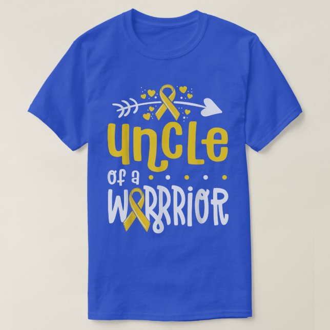 Mens Childhood Cancer Awareness Shirt Uncle Of A W (Design Front)