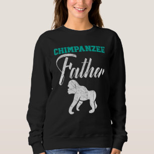 Mens Chimpanzee Father Monkey Wildlife Animal Zoo Sweatshirt