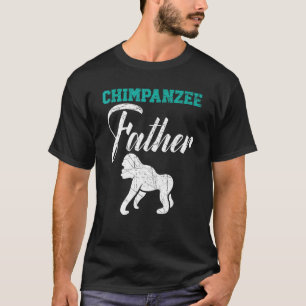 Mens Chimpanzee Father Monkey Wildlife Animal Zoo T-Shirt