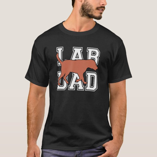 Mens Chocolate Lab Dad Labrador Retriever 1 T-Shirt (Front)