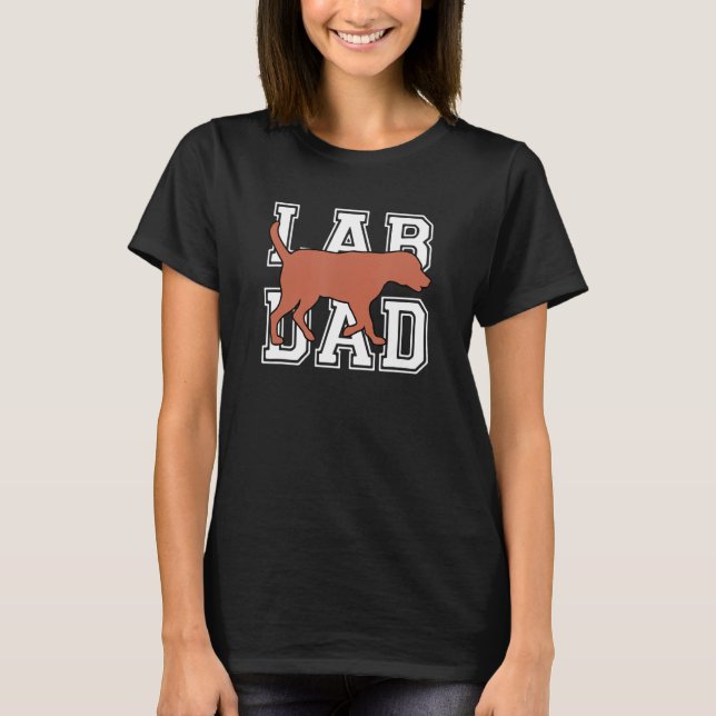 Mens Chocolate Lab Dad Labrador Retriever 1 T-Shirt (Front)