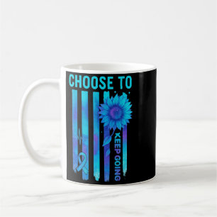 Mens Choose To Keep Going Flag Awareness Quote Coffee Mug