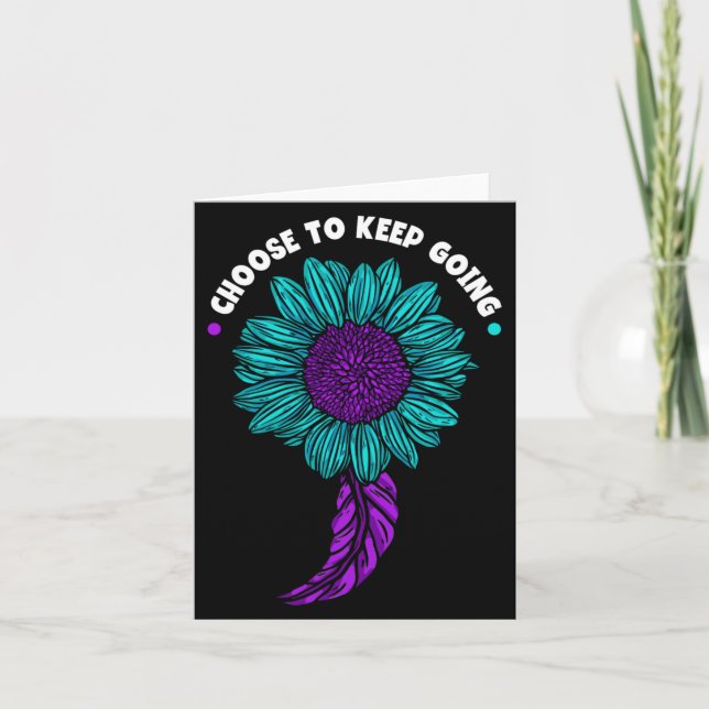 Mens Choose To Keep Going Prevention Suower Card (Front)