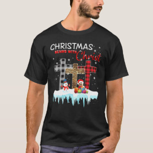 Mens Christmas Begins With Christ Tee Yorkie Chris
