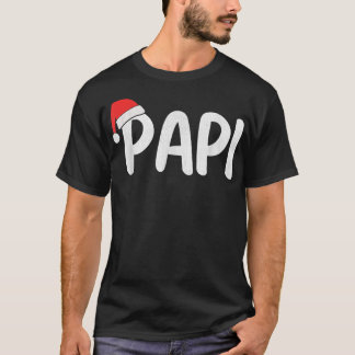 Mens Christmas Santa Hat Matching Family Papi Xmas T-Shirt
