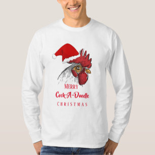 Men's Christmas Shirt MerryCock-A-Doodle Christmas
