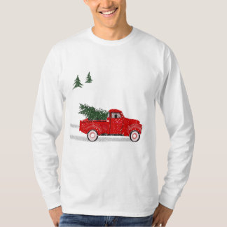 Men's Christmas T, Little Red Truck T-Shirt