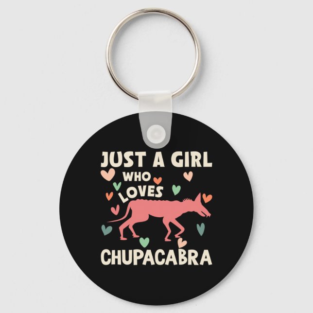Mens Chupacabras I Chupacabra Picture Performance Key Ring (Front)