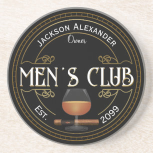 Men's Cigar and Drink Club Coasters