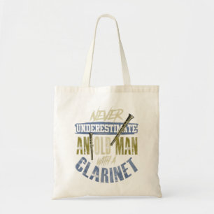 Mens Clarinet Funny Old Man Clarinetist Clarinet P Tote Bag