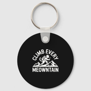 Mens climb every meowntain cat hiking performance key ring
