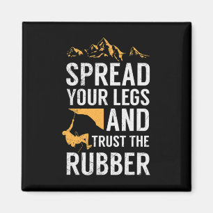 Mens Climbing Design For A Rock Climber Magnet