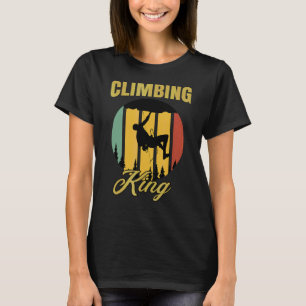 Mens Climbing King Retro Boulder Rocks Bouldering T-Shirt