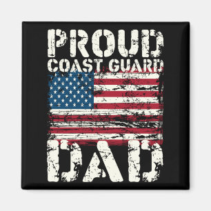 Mens Coast Guard Dad Uscg Distressed Aamerican Magnet