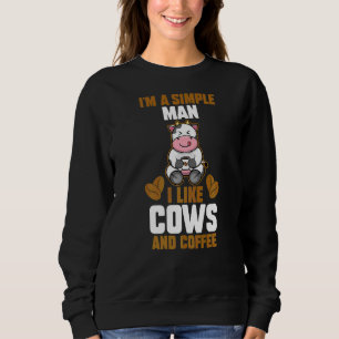Mens Coffee Cow Sweatshirt