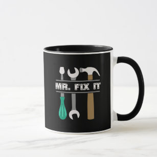 Mens Coffee Mug Mr. Fix It Tools