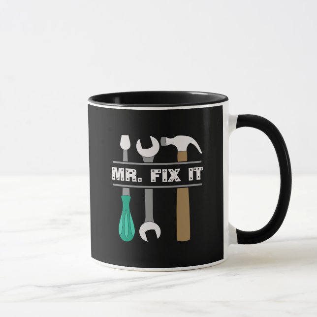 Mens Coffee Mug Mr. Fix It Tools (Right)