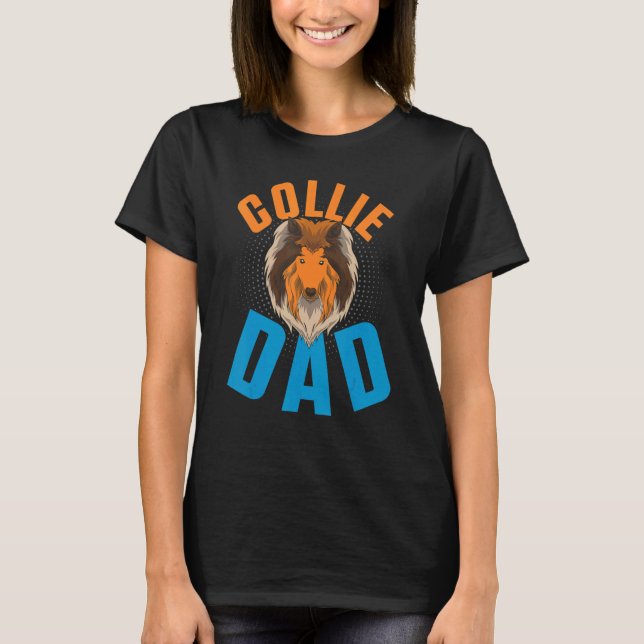 Mens Collie Dad Dog Owner Pet Dog  Animal Rough Co T-Shirt (Front)