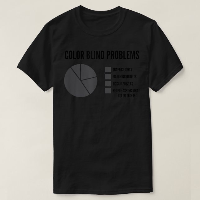 Mens Color Blind Problems Pie Chart  T-Shirt (Design Front)