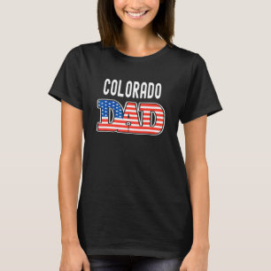 Mens Colorado Dad USA States Mens Colorado State F T-Shirt