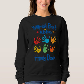 Mens Colourful Little Hands Worldu2019s Best Abba  Sweatshirt
