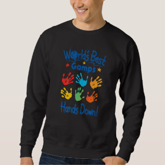 Mens Colourful Little Hands Worldu2019s Best Gamps Sweatshirt