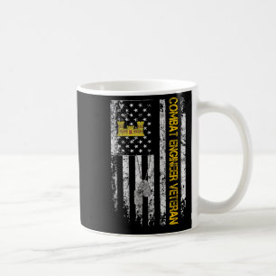 Mens Combat Engineer Veteran Shirt Vintage Flag Ve Coffee Mug