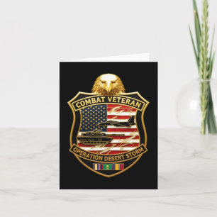 Mens Combat Veteran Operation Desert Storm Card