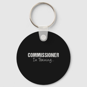 Mens Commissioner In Training Funny Job Name Key Ring