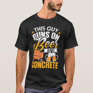 Mens Concrete Finisher Beer Cement Worker Apprecia T-Shirt