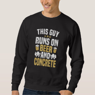 Mens Concrete Finisher Construction Beer Worker La Sweatshirt