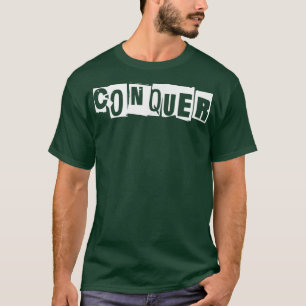 Mens CONQUER Gym Fitness Workout Bodybuilding Moti T-Shirt