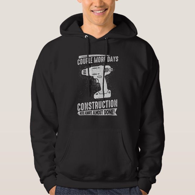 Mens Construction construction site construction w Hoodie (Front)