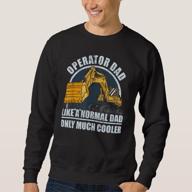 Mens Construction Worker Heavy Equipment Excavator Sweatshirt (Front)