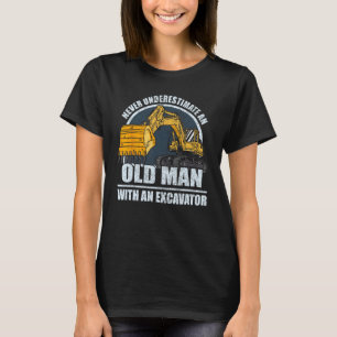 Mens Construction Worker Heavy Equipment Excavator T-Shirt