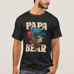 Mens Cool Animal Fathers Day Bear Family Sunglasse T-Shirt