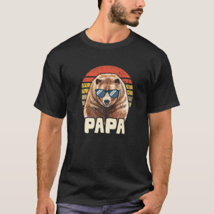 Mens Cool Bear Father Papa Daddy - Funny Dad Fathe T-Shirt