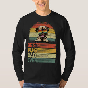 Mens Cool Best Pug Dad Ever Father's Day T-Shirt