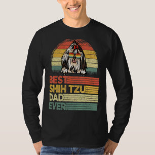 Mens Cool Best Shih Tzu Dad Ever Father's Day T-Shirt