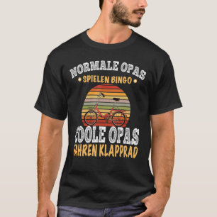Mens Cool Grandpa Driving Folding Bike Bicycle Cyc T-Shirt