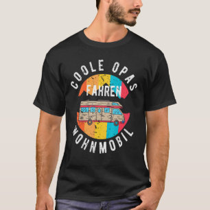 Mens Cool Grandpa Driving Motorhome Camping Camper T-Shirt