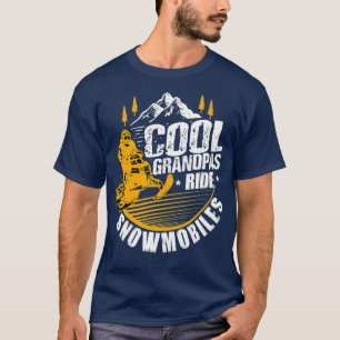 Mens Cool Grandpas Ride Snowmobiles Gift Funny T-Shirt