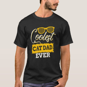Mens Coolest Cat Dad Ever Family Matching Fathers  T-Shirt