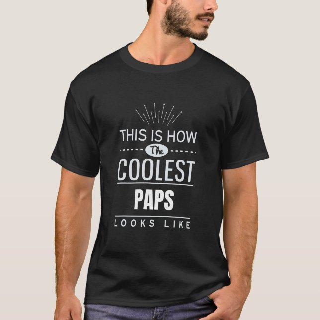 Mens Coolest Paps Father In Dutch Gifts and T-Shirt (Front)