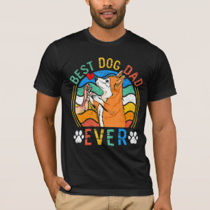 Mens Corgi Best Dog Dad Ever Dog T-Shirt